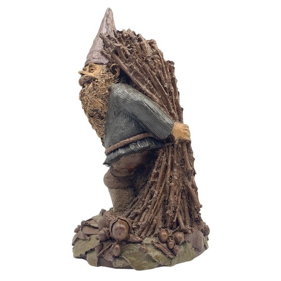 Tom Clark Gnome ERNEST Figurine #26 Earnest Worker Wood Sticks For Fire COA 1984 - Picture 5 of 6